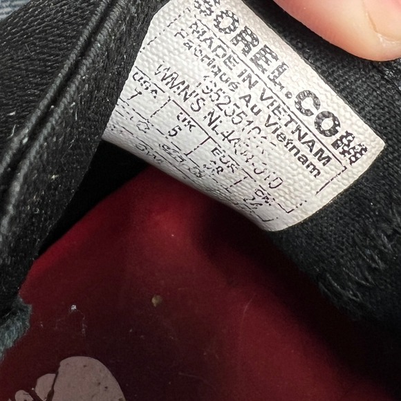 Sorel Black Leather Chelsea Boots White Sole Size 7 SAMPLE Lennox Ankle Booties - Picture 8 of 10